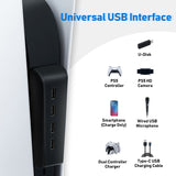 Black Dobe 4 Port USB 2.0 hub for the PS5 Consoles