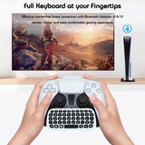 Dobe Mini Wireless Keyboard with Clips for the PS5 Controller