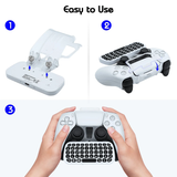 Dobe Mini Wireless Keyboard with Clips for the PS5 Controller