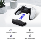 Black Honcam Bluetooth Audio Adapter for the PS5 Wireless Controller