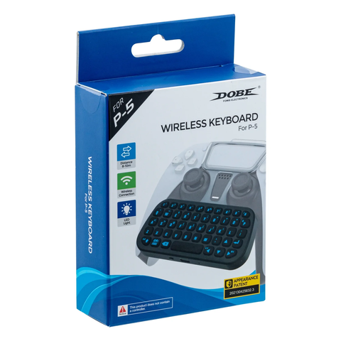 Dobe Wireless Keyboard with Backlight for the Sony PS5 Controller