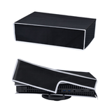 Horizontal Dust Cover with White Line for PS5 Game Console - Black