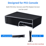 Horizontal Dust Cover with White Line for PS5 Game Console - Black