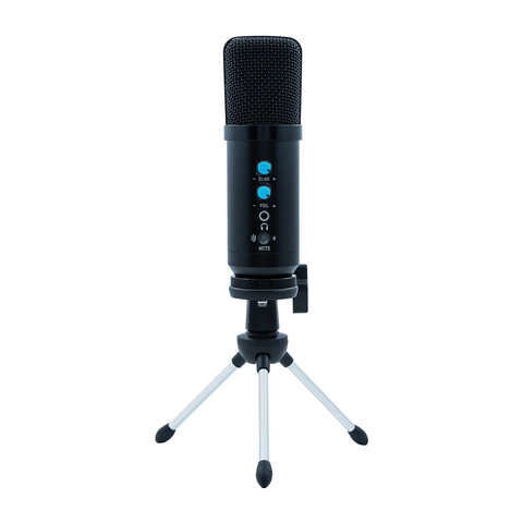 USB Condenser Microphone with Tripod Stand for PC