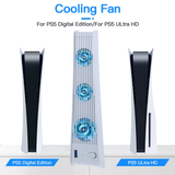 White External Cooling Fan for the Playstation 5 DE and UHD