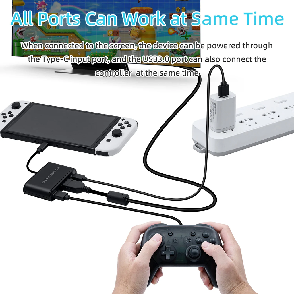 DOBE 1080p Portable Video Converter for Nintendo Switch/Switch OLED/St ...