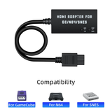 Multifunctional HDTV HDMI Adapter for GameCube/N64/SNES