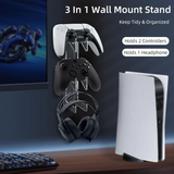 Wall Mount Stand for PS5/PS4/Xbox/Switch Controller & Headphone - Transparent