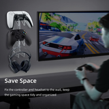 Wall Mount Stand for PS5/PS4/Xbox/Switch Controller & Headphone - Transparent