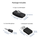 Wireless BT Headset Adapter for PS5/PS4/Nintendo Switch/Switch OLED/PC